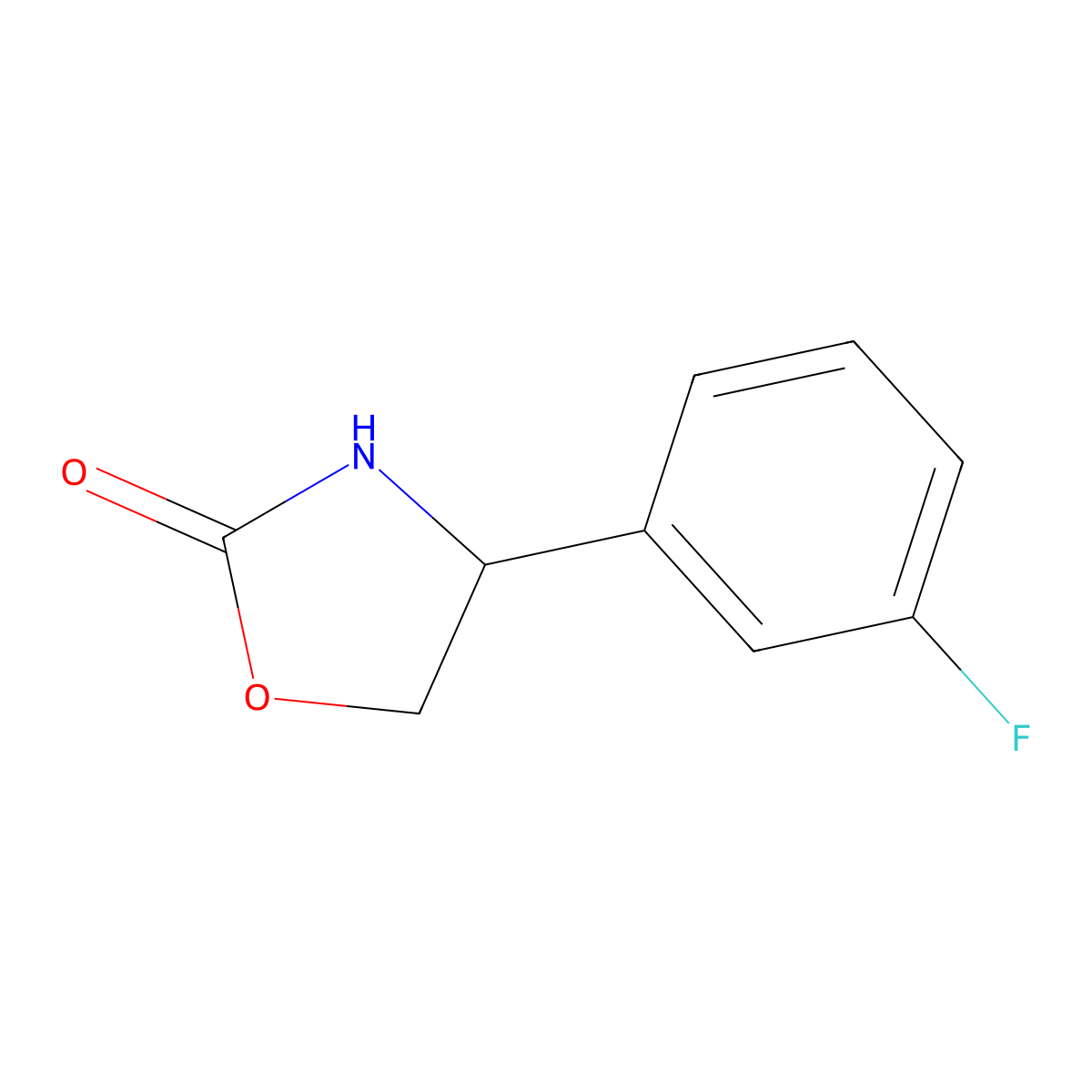 4-(3-Fluorophenyl)oxazolidin-2-one molecular structure, CAS 1490649-88-1