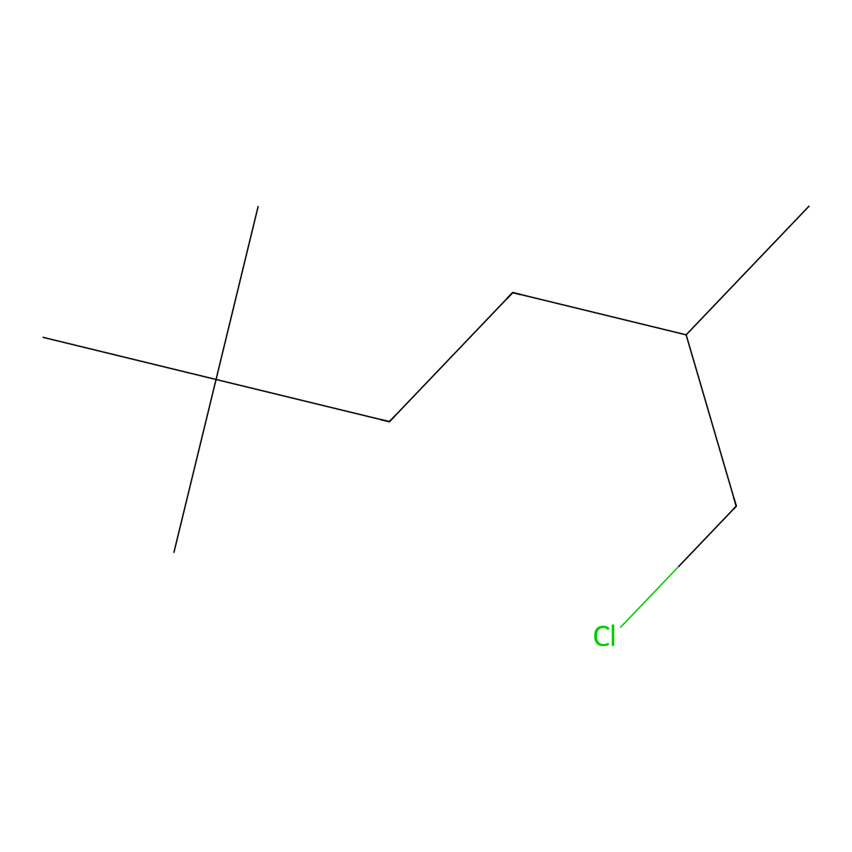 1-Chloro-2,5,5-trimethylhexane molecular structure, CAS 1490660-27-9
