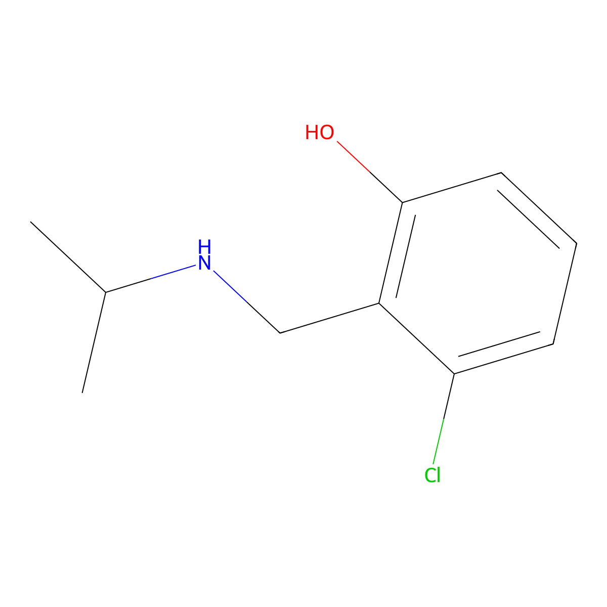 3-Chloro-2-([(propan-2-yl)amino]methyl)phenol molecular structure, CAS 1490660-66-6