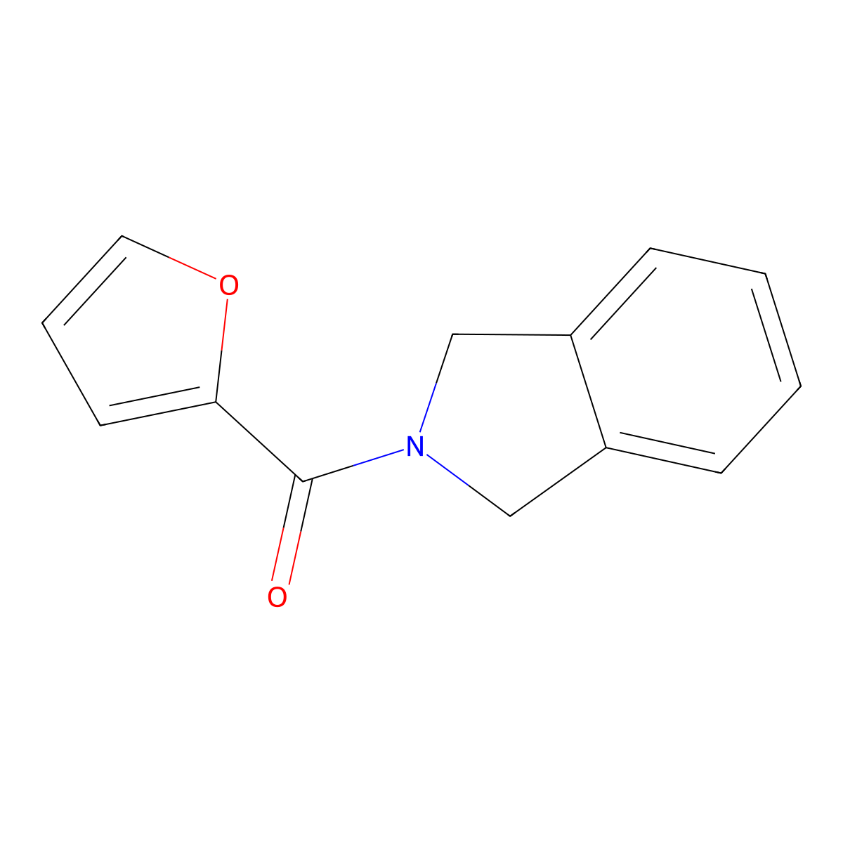 Furan-2-yl(isoindolin-2-yl)methanone molecular structure, CAS 1490665-63-8