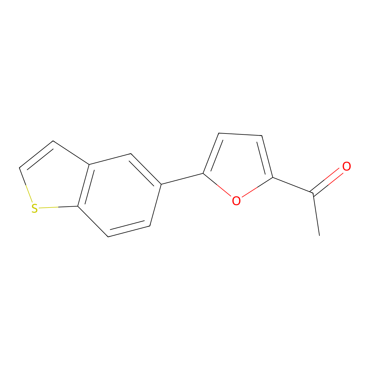 1-[5-(1-Benzothiophen-5-yl)furan-2-yl]ethan-1-one molecular structure, CAS 1490665-95-6