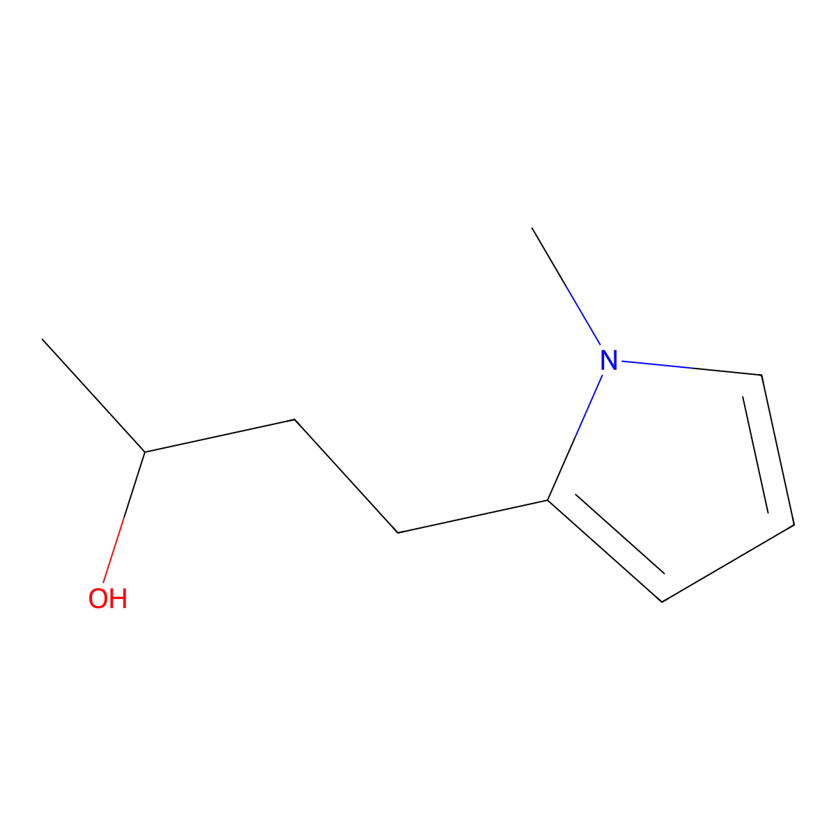 4-(1-methyl-1H-pyrrol-2-yl)butan-2-ol molecular structure, CAS 1490670-17-1