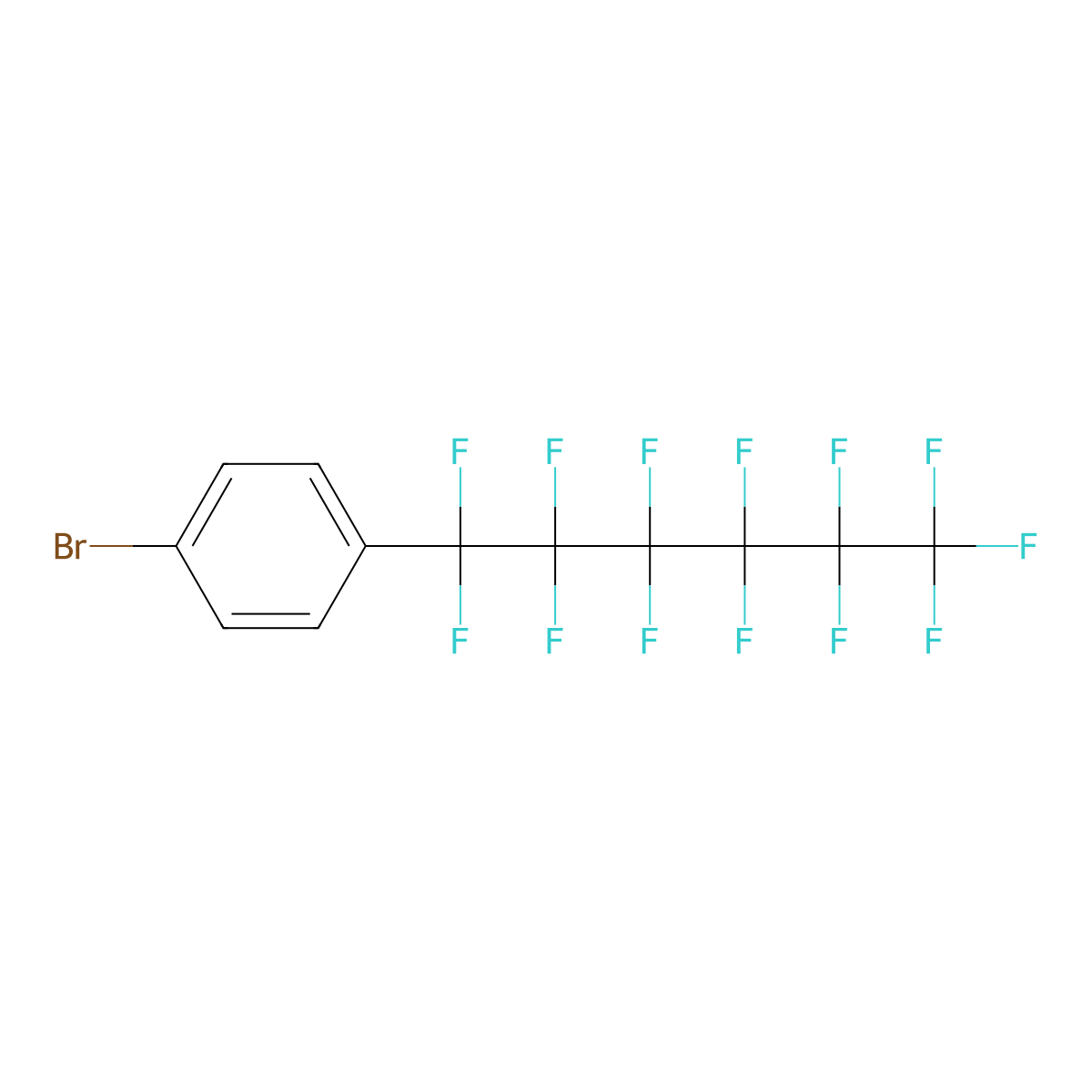 1-Bromo-4-(tridecafluorohexyl)benzene molecular structure, CAS 149068-56-4