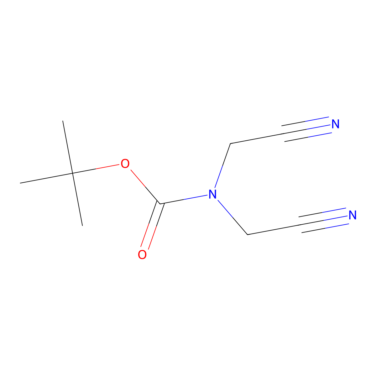 tert-butyl N,N-bis(cyanomethyl)carbamate molecular structure, CAS 1490683-90-3
