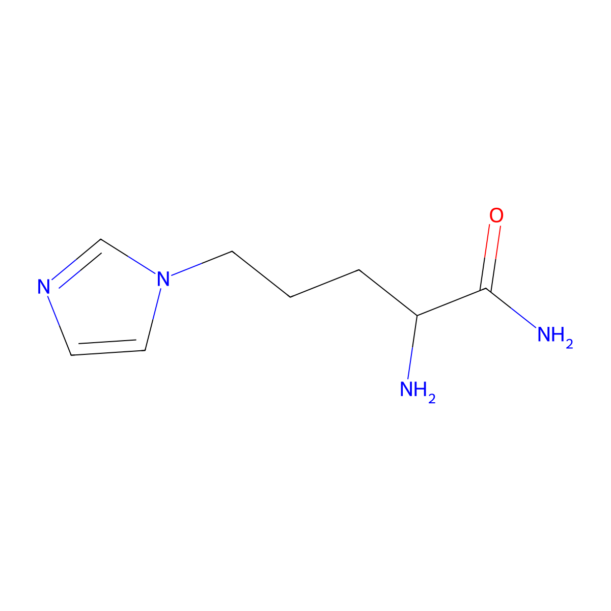 2-Amino-5-(1h-imidazol-1-yl)pentanamide molecular structure, CAS 1490687-48-3