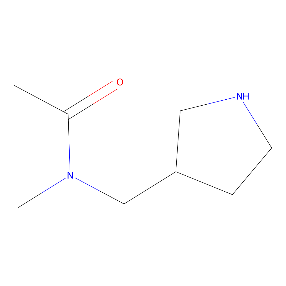 N-Methyl-N-pyrrolidin-3-ylmethyl-acetamide molecular structure, CAS 149069-41-0