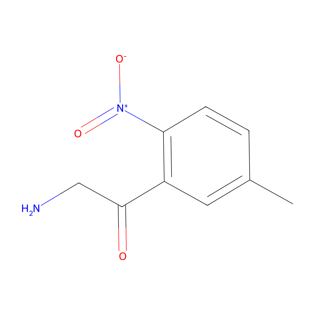 2-Amino-1-(5-methyl-2-nitrophenyl)ethan-1-one molecular structure, CAS 1490693-22-5