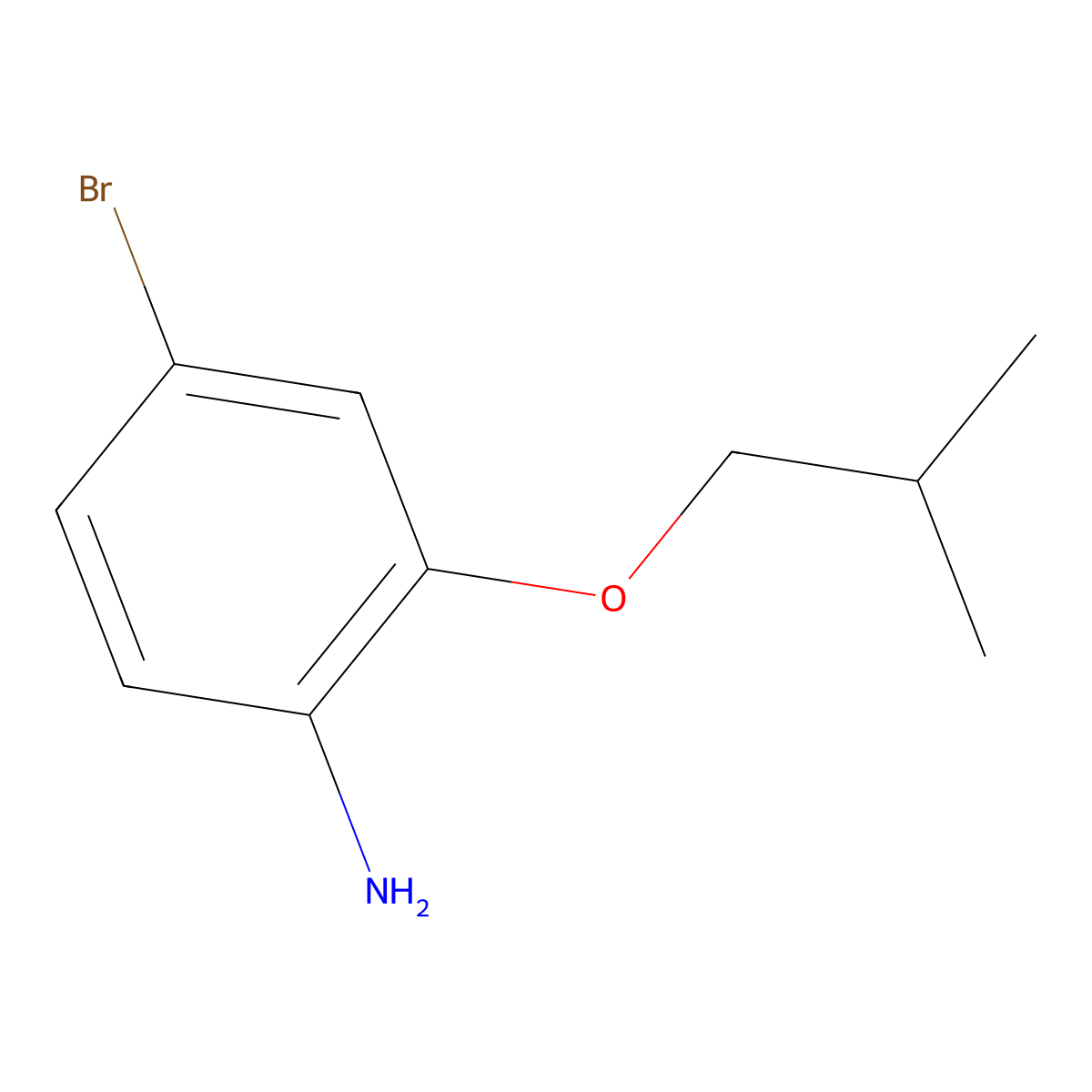 4-Bromo-2-isobutoxyphenylamine molecular structure, CAS 1490694-65-9