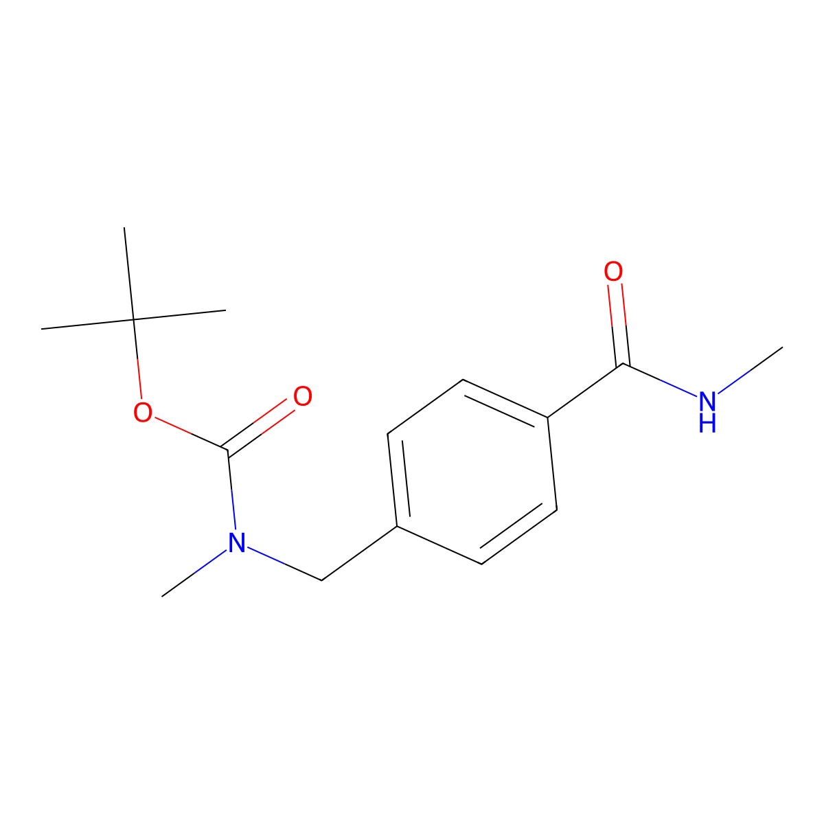 tert-butyl N-methyl-N-{[4-(methylcarbamoyl)phenyl]methyl}carbamate molecular structure, CAS 1490705-27-5