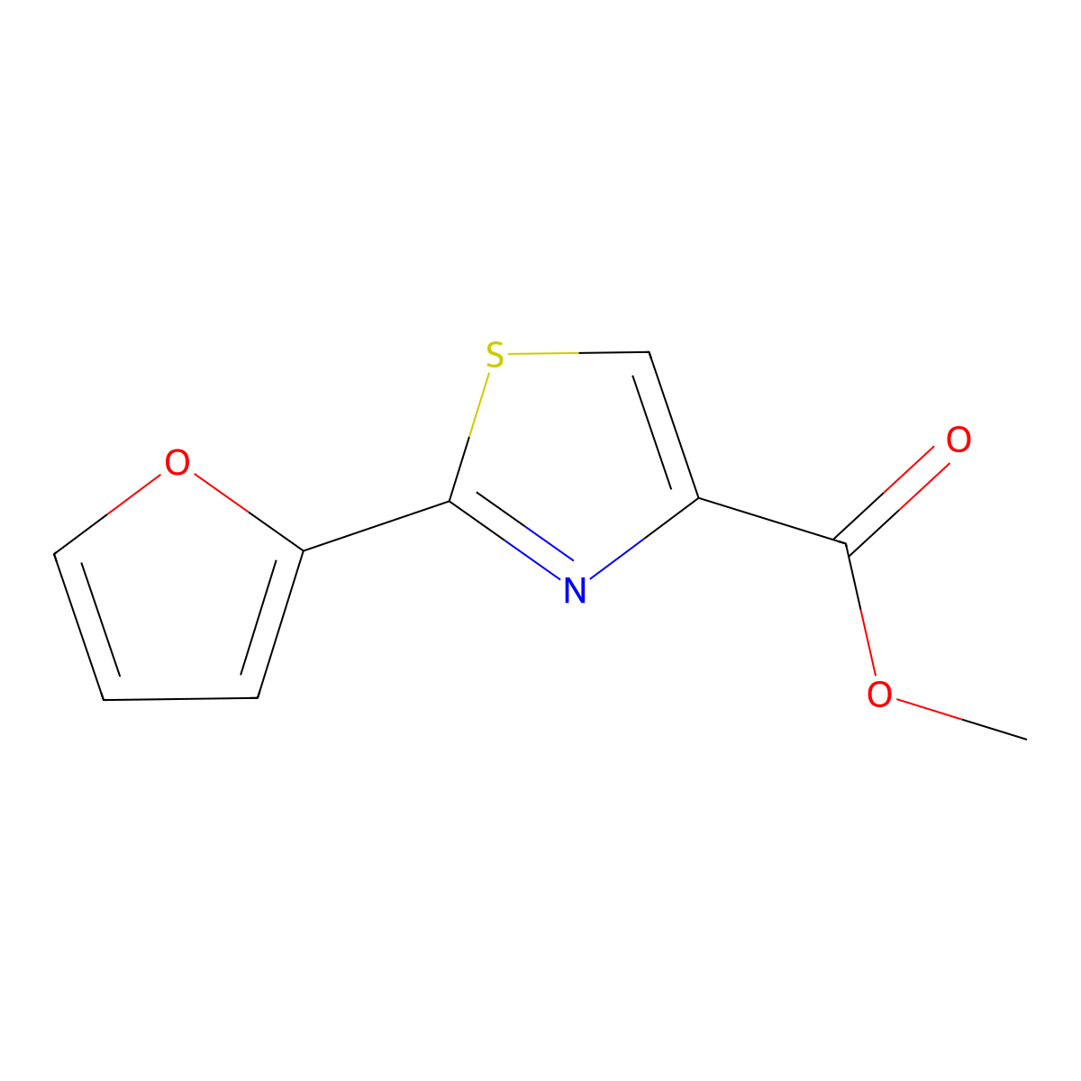 Methyl 2-(2-Furyl)thiazole-4-carboxylate molecular structure, CAS 1490713-65-9