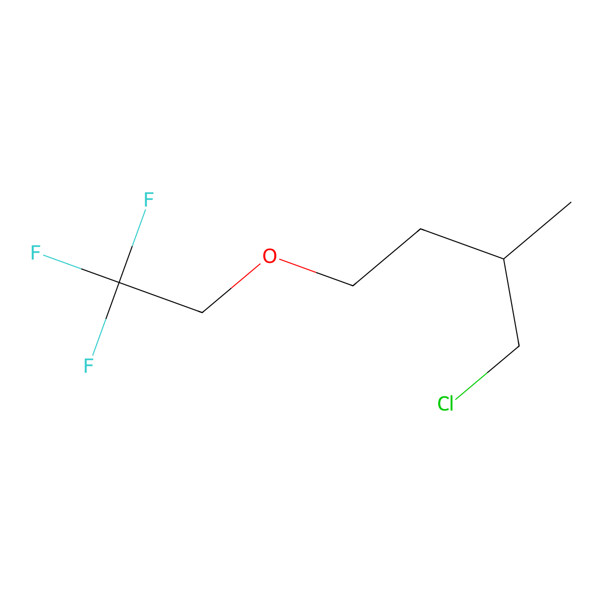 1-Chloro-2-methyl-4-(2,2,2-trifluoroethoxy)butane molecular structure, CAS 1490715-06-4