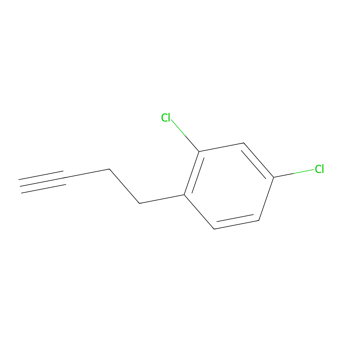 1-(But-3-yn-1-yl)-2,4-dichlorobenzene molecular structure, CAS 1490720-83-6