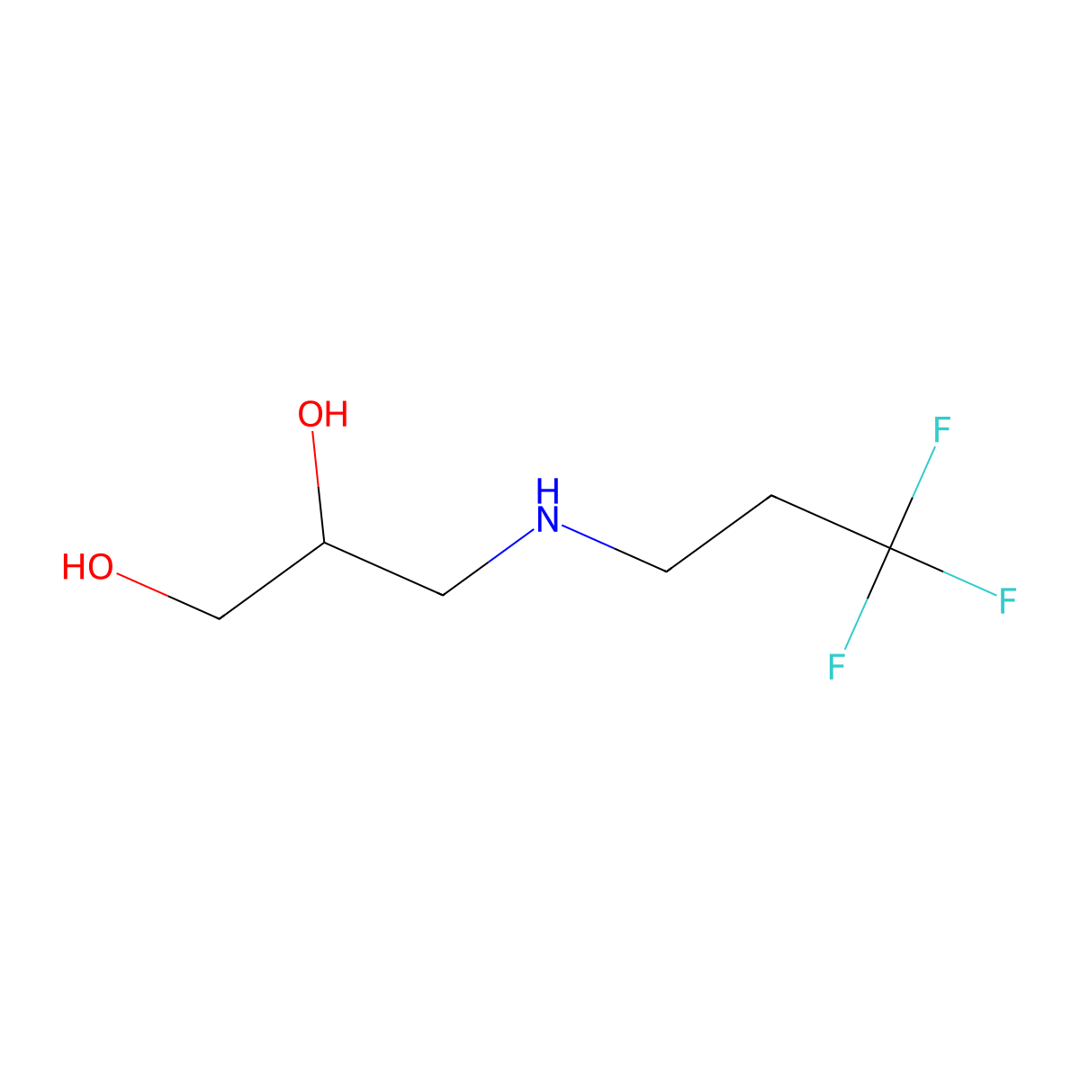 3-[(3,3,3-Trifluoropropyl)amino]propane-1,2-diol molecular structure, CAS 1490721-73-7