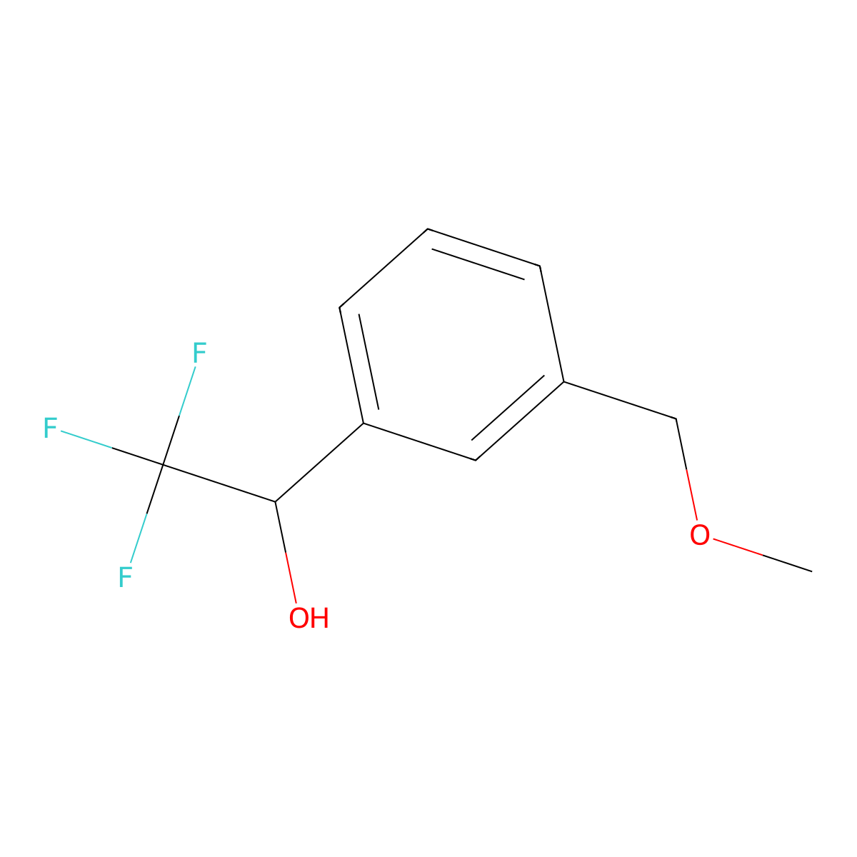 2,2,2-Trifluoro-1-(3-(methoxymethyl)phenyl)ethan-1-ol molecular structure, CAS 1490734-12-7