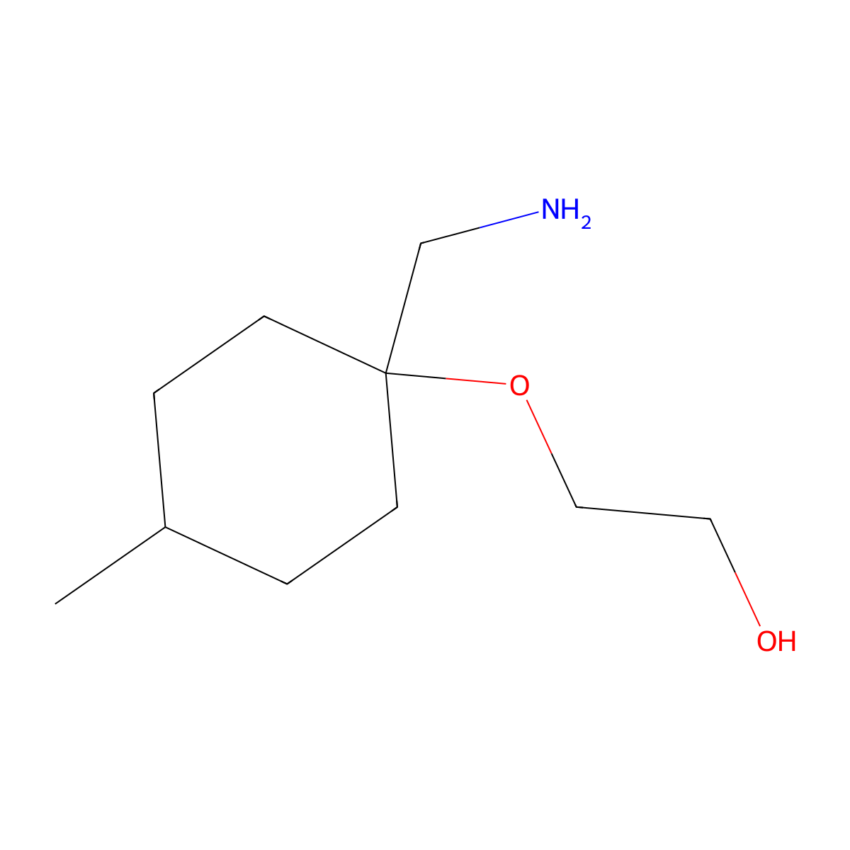 2-((1-(Aminomethyl)-4-methylcyclohexyl)oxy)ethan-1-ol molecular structure, CAS 1490737-84-2