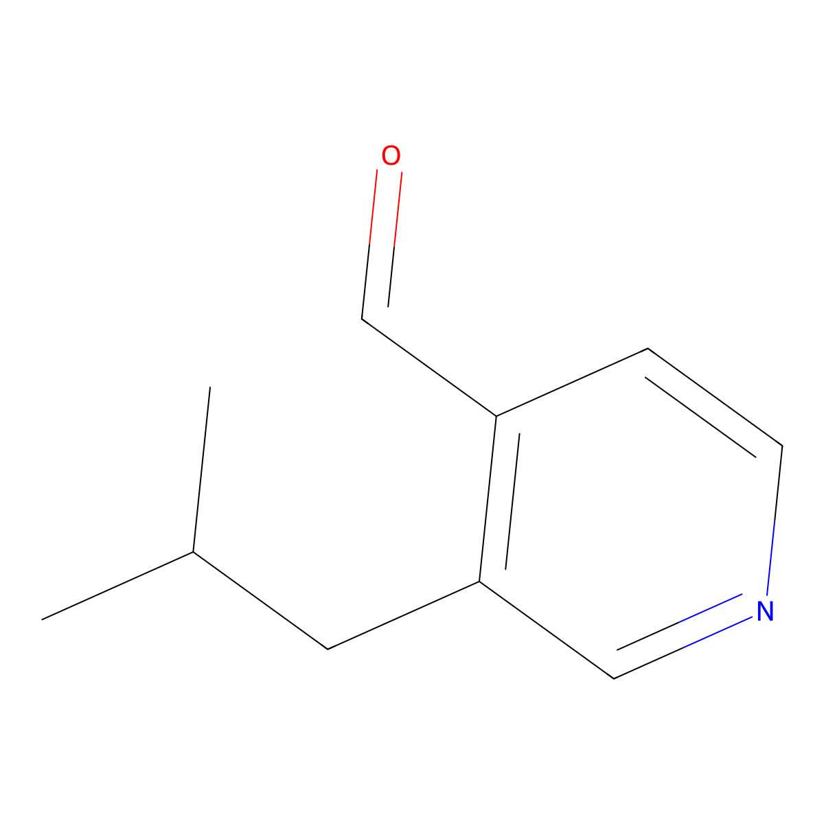 3-Isobutylisonicotinaldehyde molecular structure, CAS 1490745-87-3