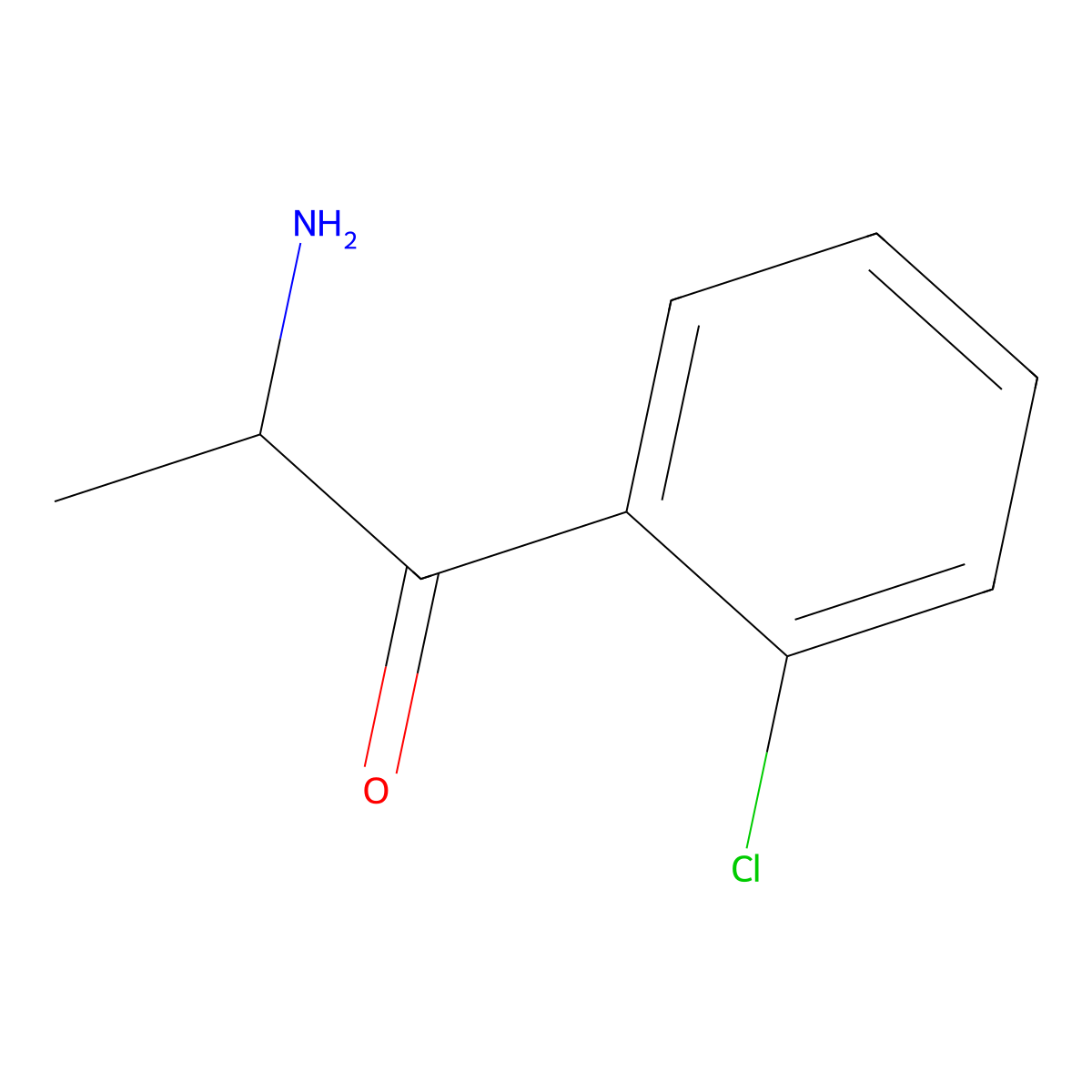 2-Amino-1-(2-chlorophenyl)propan-1-one molecular structure, CAS 1490746-63-8