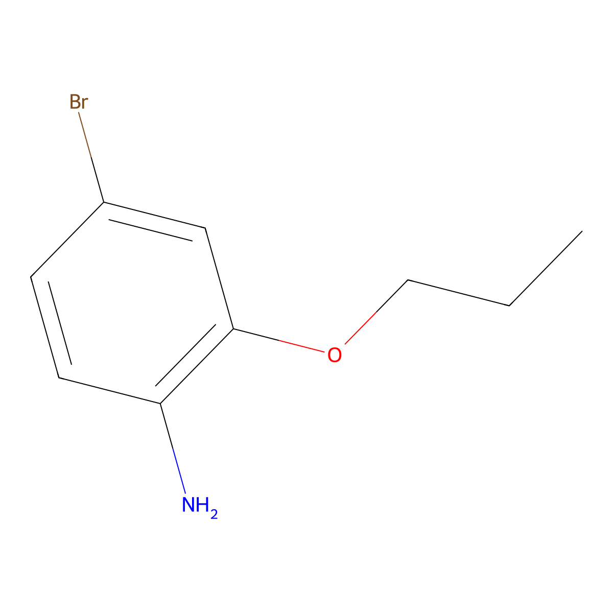 4-Bromo-2-propoxyaniline molecular structure, CAS 1490749-23-9