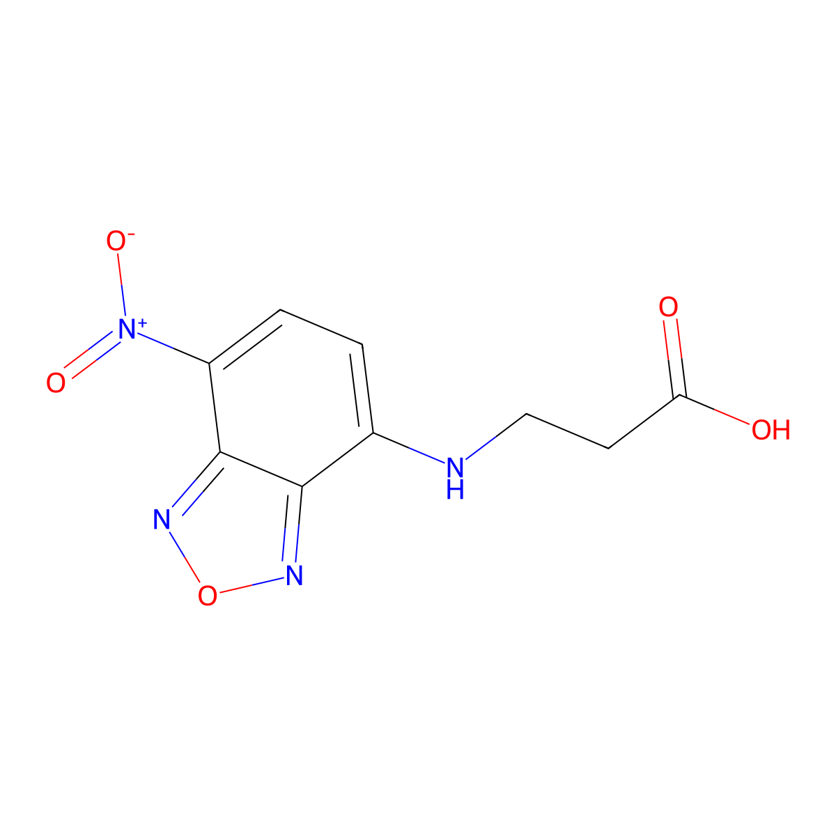 3-((7-Nitrobenzo[c][1,2,5]oxadiazol-4-yl)amino)propanoic acid molecular structure, CAS 149079-60-7