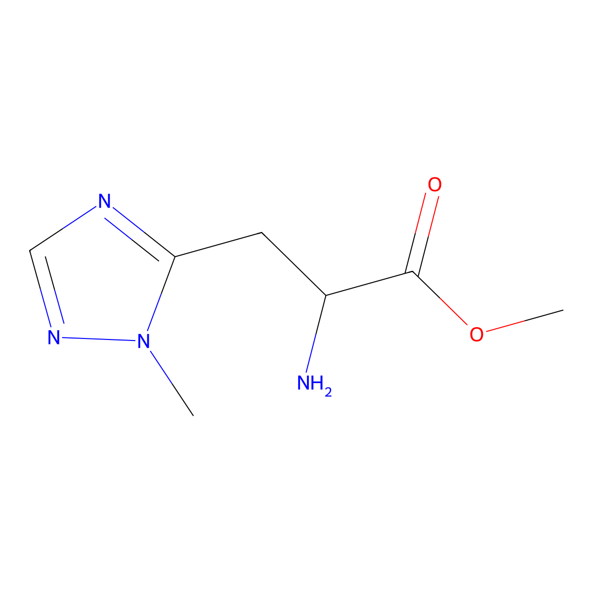 Methyl 2-amino-3-(1-methyl-1h-1,2,4-triazol-5-yl)propanoate molecular structure, CAS 1490800-81-1