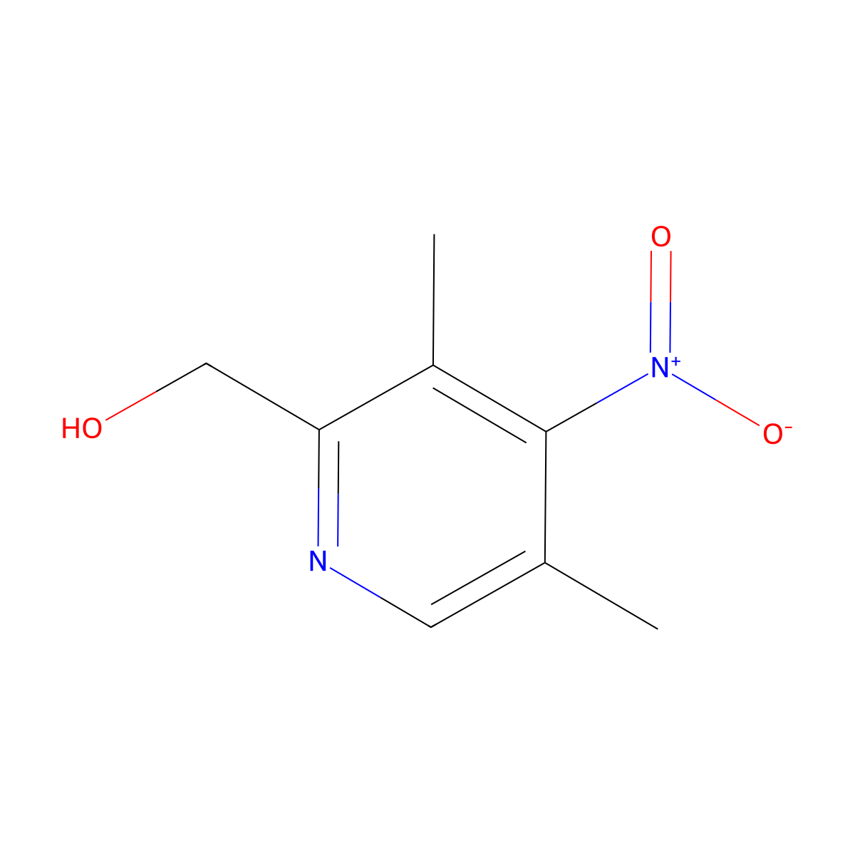 (3,5-Dimethyl-4-nitropyridin-2-yl)methanol molecular structure, CAS 149082-03-1