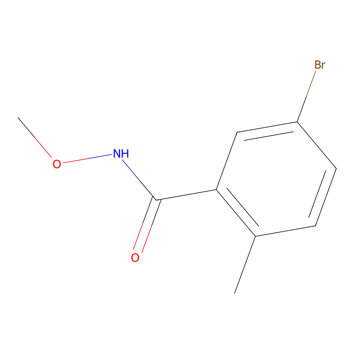5-bromo-N-methoxy-2-methylbenzamide molecular structure, CAS 1490829-62-3