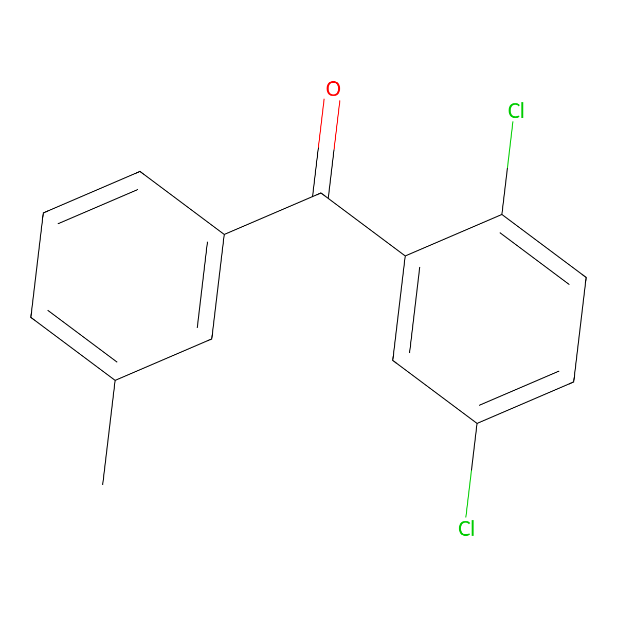 (2,5-Dichlorophenyl)(3-methylphenyl)methanone molecular structure, CAS 149083-02-3