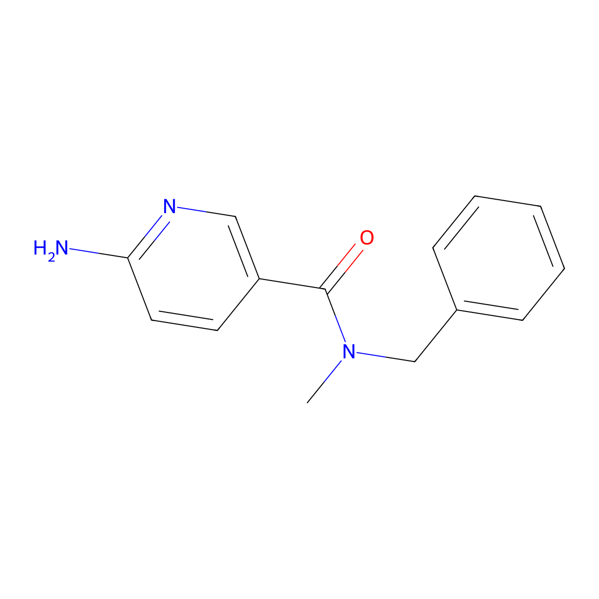 6-amino-N-benzyl-N-methylpyridine-3-carboxamide molecular structure, CAS 1490868-99-9