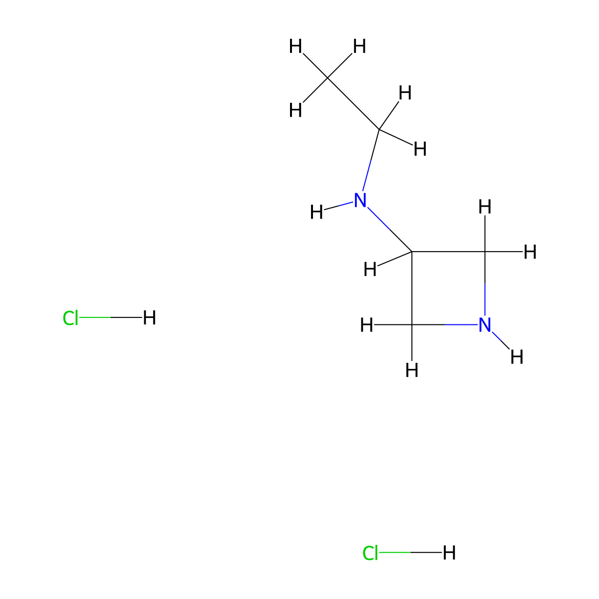 N-ethylazetidin-3-amine dihydrochloride molecular structure, CAS 149088-17-5