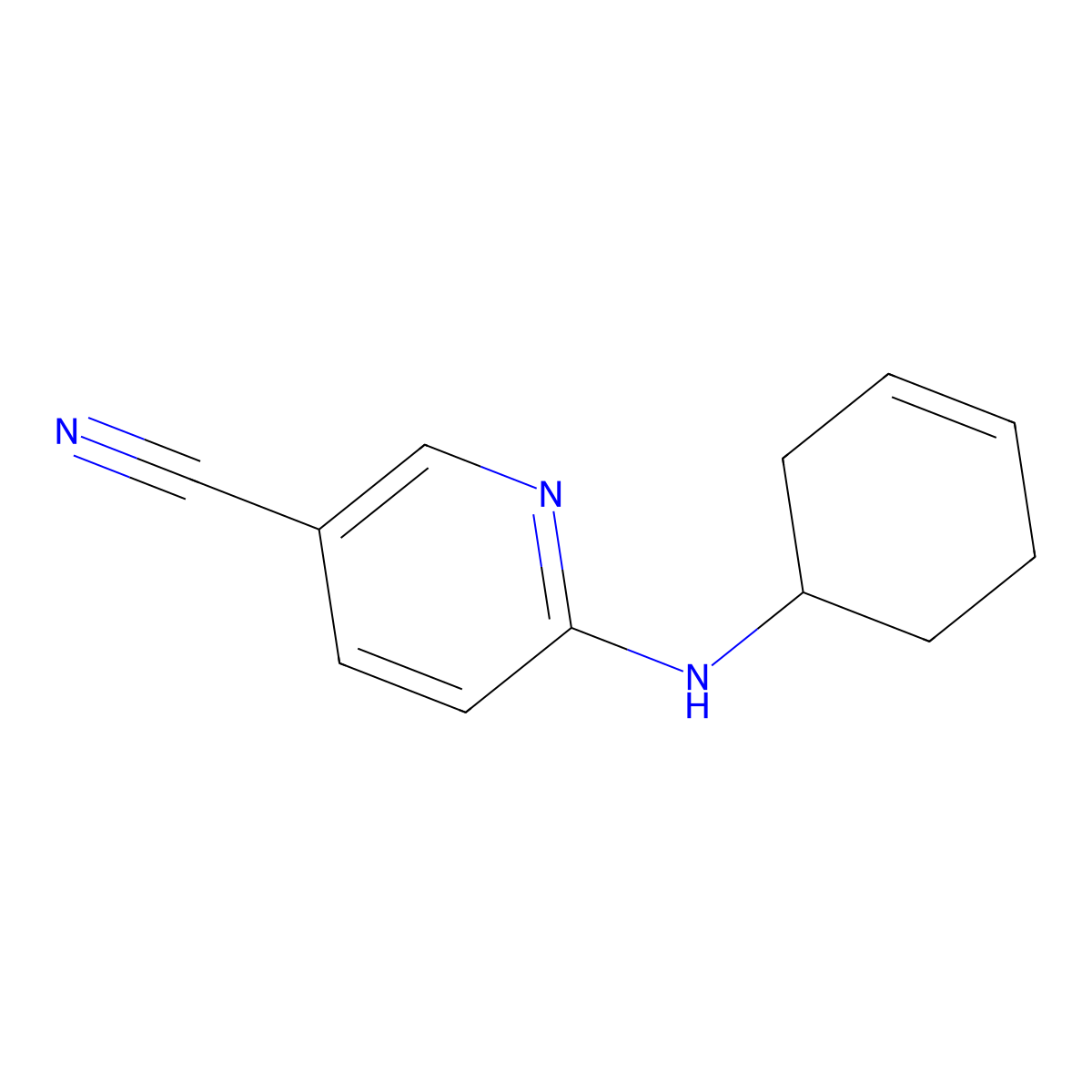 6-(Cyclohex-3-en-1-ylamino)nicotinonitrile molecular structure, CAS 1490887-56-3