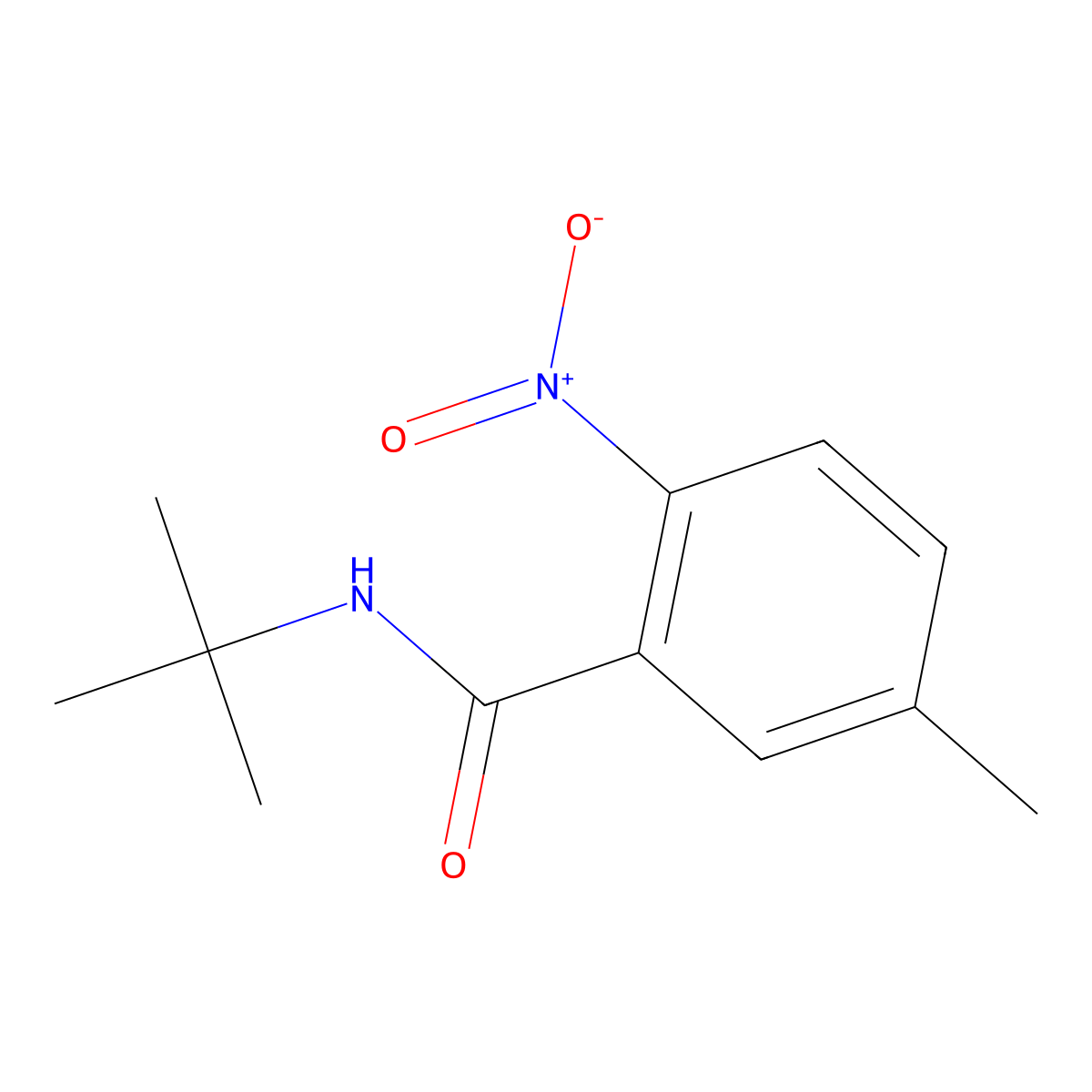 N-tert-butyl-5-methyl-2-nitrobenzamide molecular structure, CAS 1490905-46-8