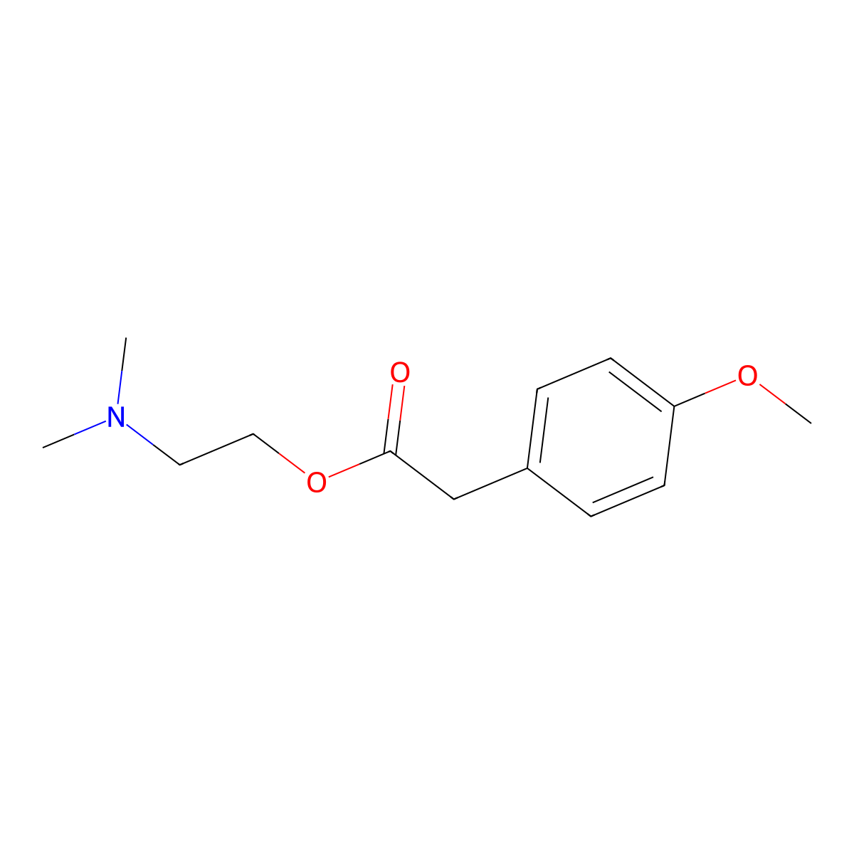 2-(Dimethylamino)ethyl (4-methoxyphenyl)acetate molecular structure, CAS 149091-24-7
