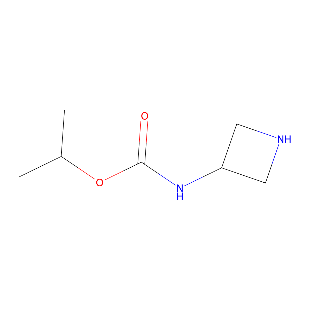 propan-2-yl N-(azetidin-3-yl)carbamate molecular structure, CAS 1490916-34-1
