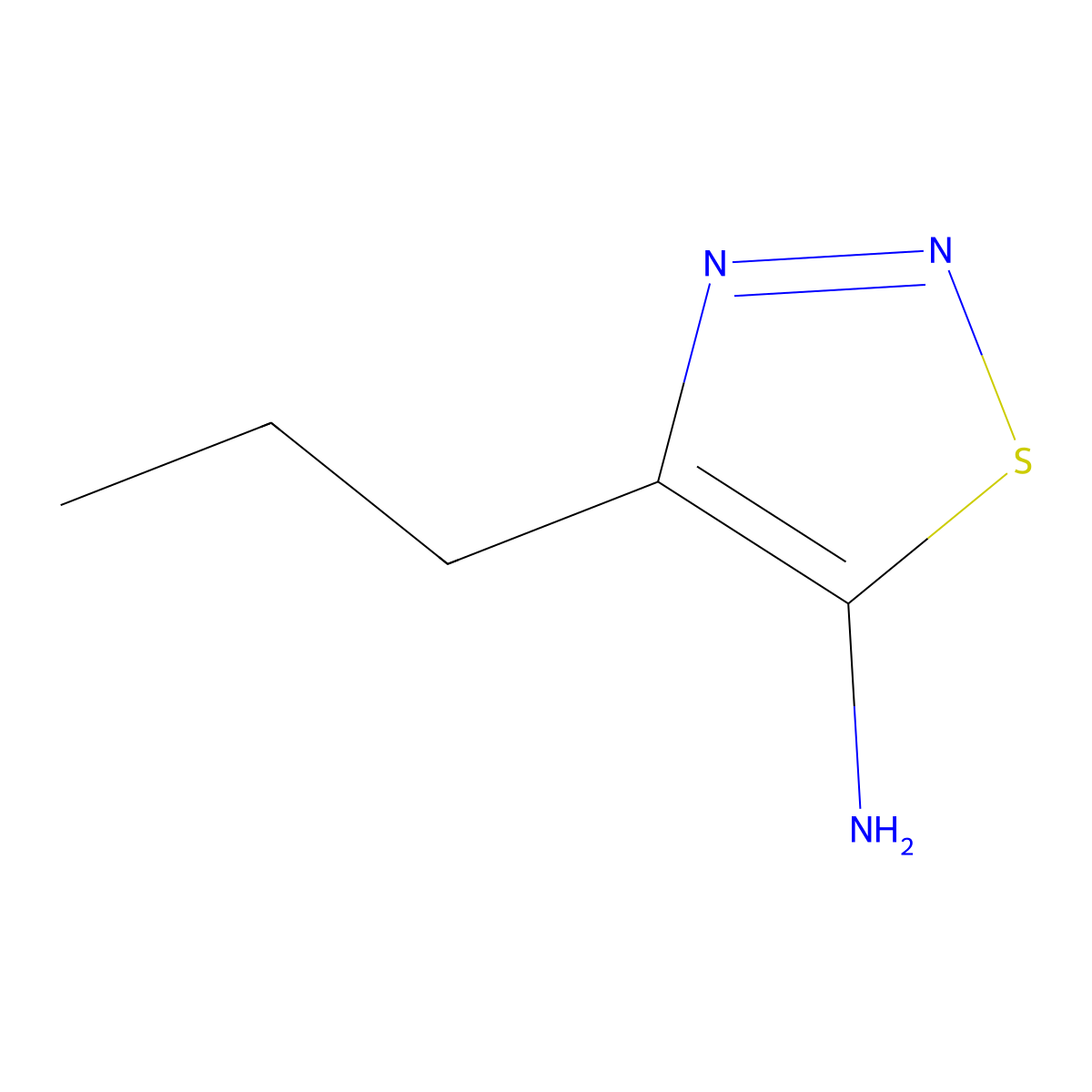 4-Propyl-1,2,3-thiadiazol-5-amine molecular structure, CAS 1490921-01-1