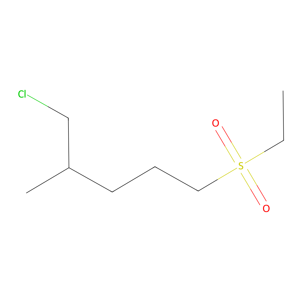 1-Chloro-5-(ethanesulfonyl)-2-methylpentane molecular structure, CAS 1490921-53-3