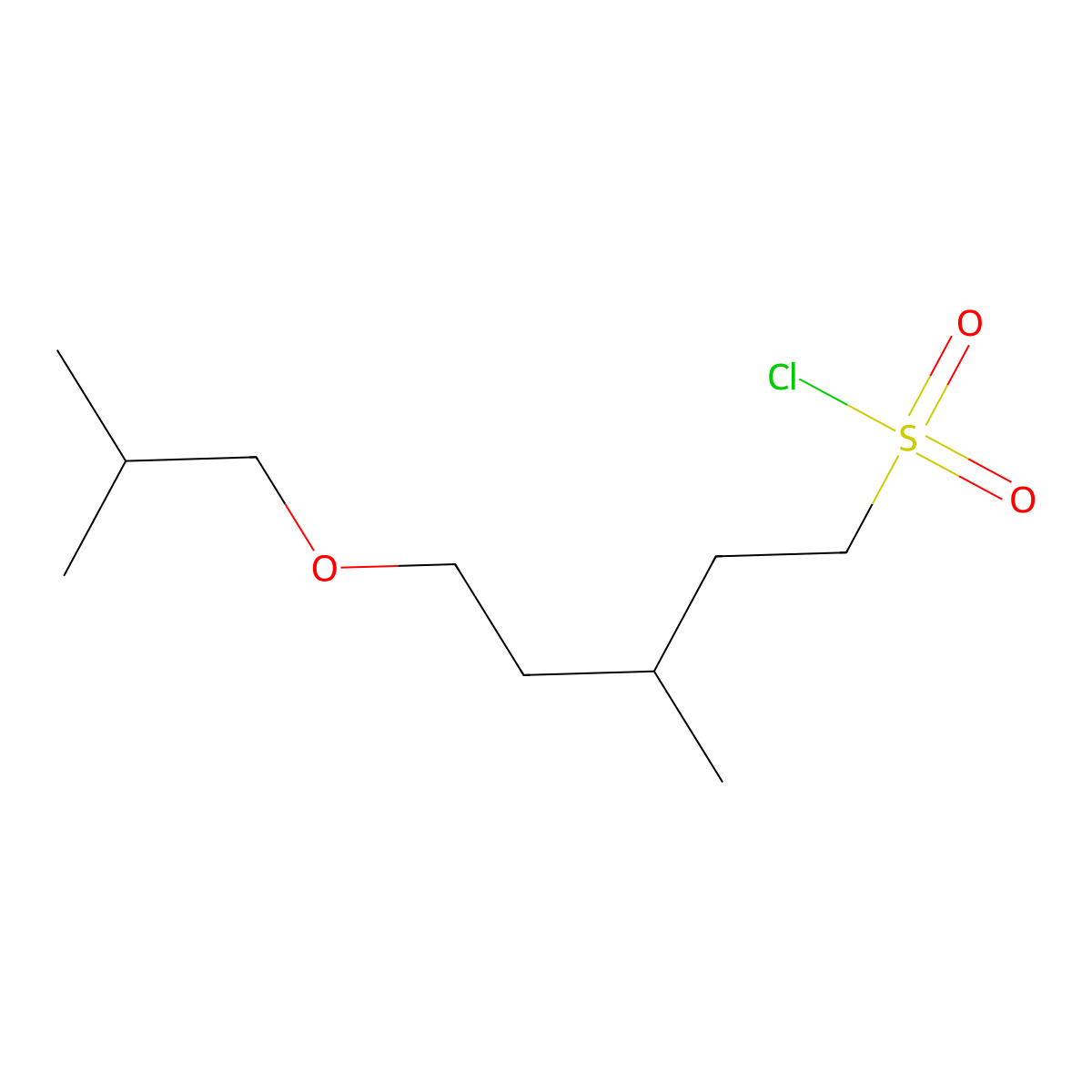 5-Isobutoxy-3-methylpentane-1-sulfonyl chloride molecular structure, CAS 1490938-52-7