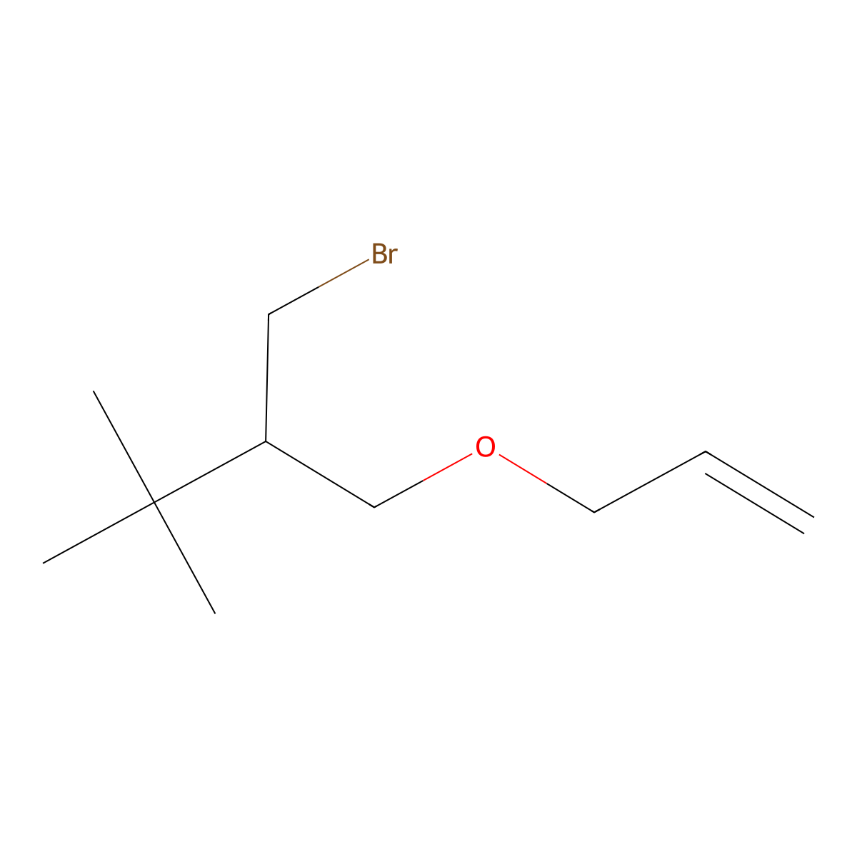 2-(Bromomethyl)-3,3-dimethyl-1-(prop-2-en-1-yloxy)butane molecular structure, CAS 1490943-42-4