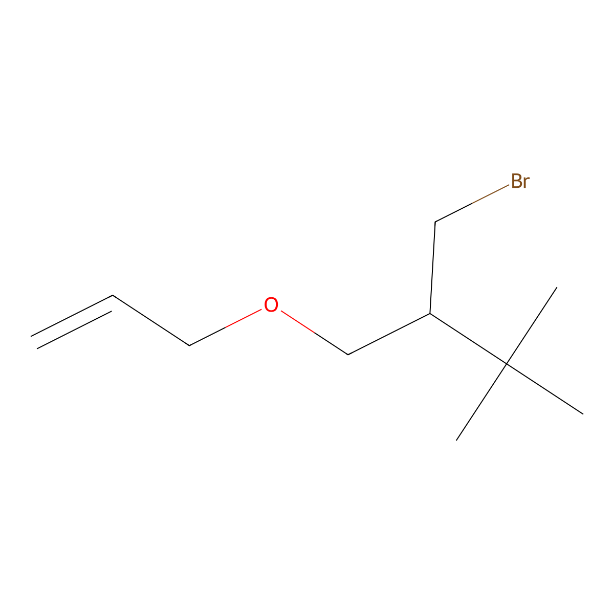 2-(Bromomethyl)-3,3-dimethyl-1-(prop-2-en-1-yloxy)butane molecular structure, CAS 1490943-42-4