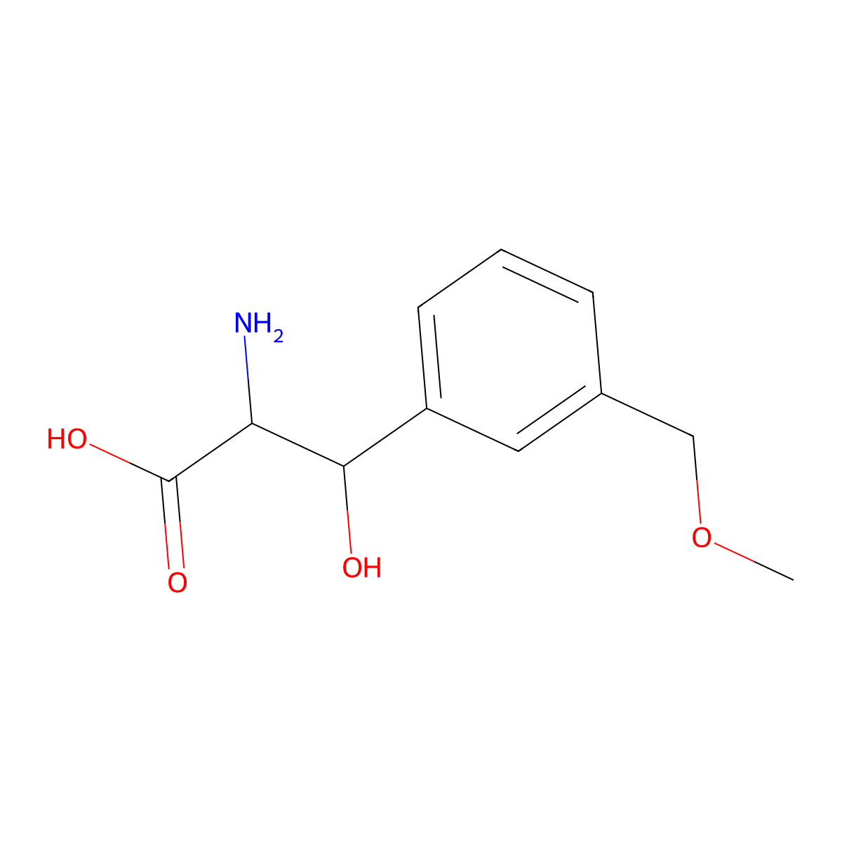 2-Amino-3-hydroxy-3-(3-(methoxymethyl)phenyl)propanoic acid molecular structure, CAS 1490951-80-8