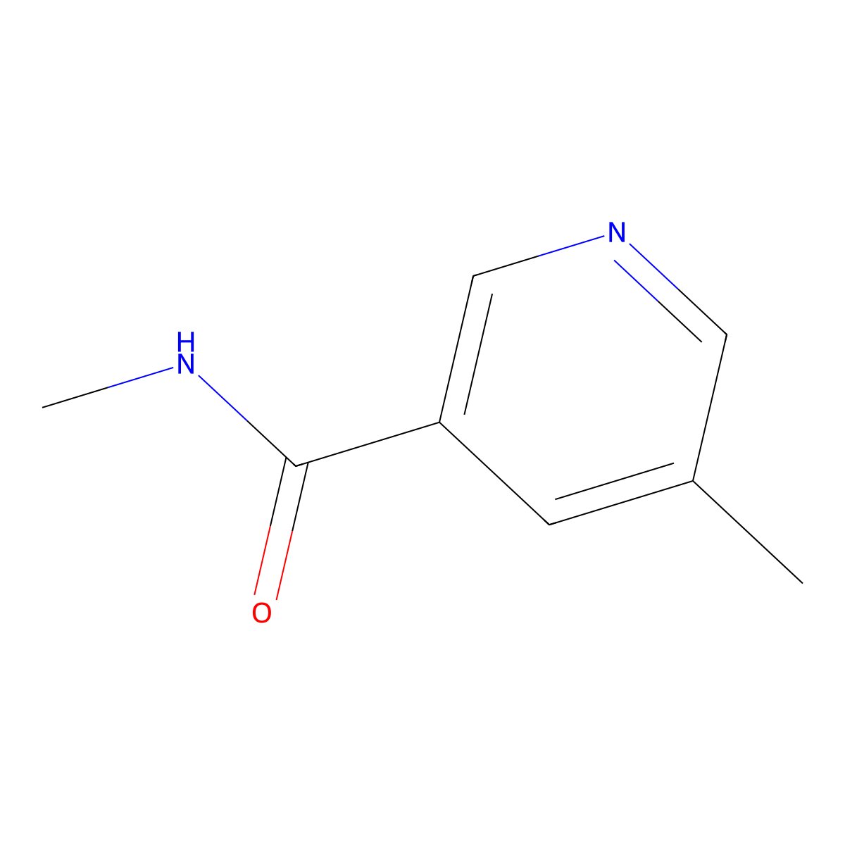 N,5-Dimethyl-3-pyridinecarboxamide molecular structure, CAS 1490954-83-0