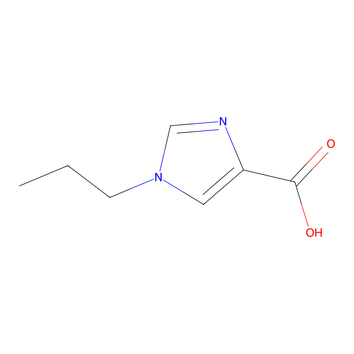 1-Propyl-1H-imidazole-4-carboxylic acid molecular structure, CAS 149096-35-5