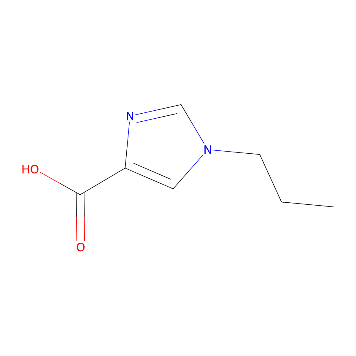 1-Propyl-1H-imidazole-4-carboxylic acid molecular structure, CAS 149096-35-5