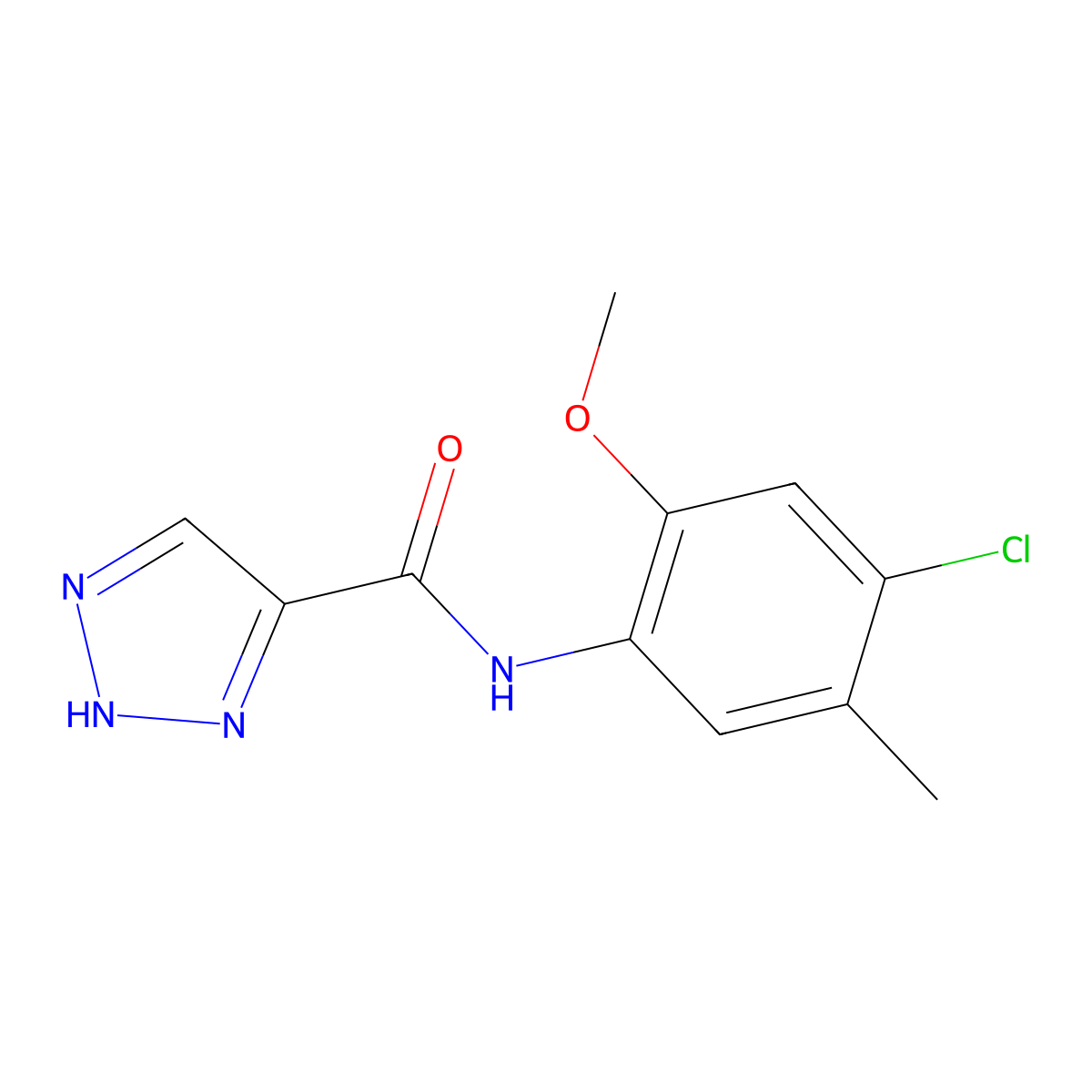 N-(4-chloro-2-methoxy-5-methylphenyl)-1H-1,2,3-triazole-5-carboxamide molecular structure, CAS 1490961-81-3