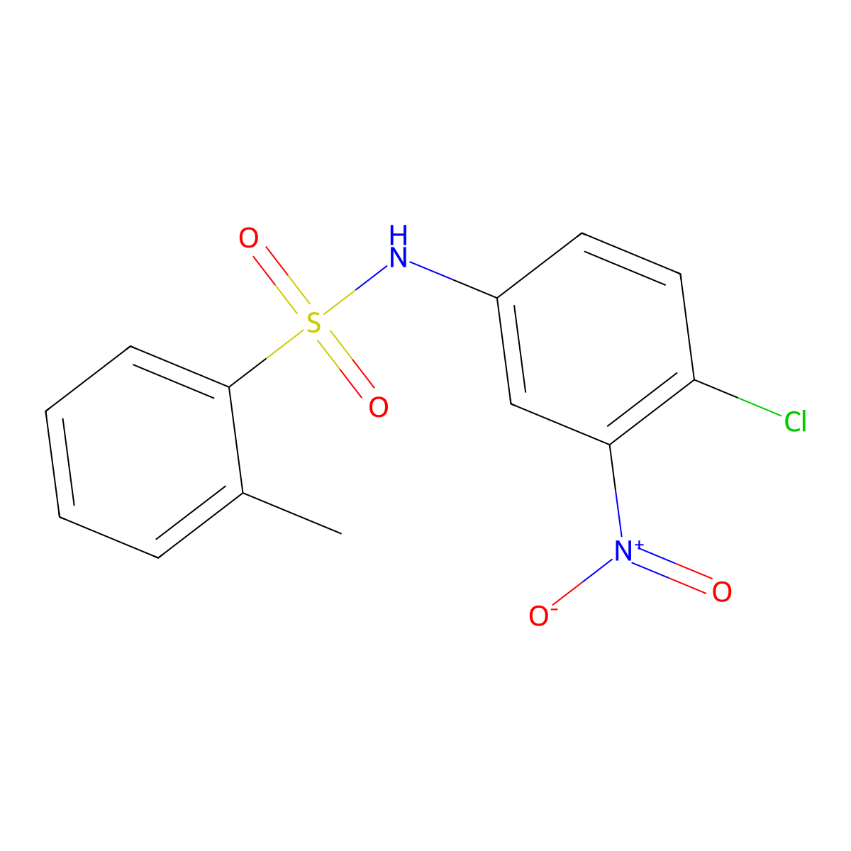 N-(4-chloro-3-nitrophenyl)-2-methylbenzene-1-sulfonamide molecular structure, CAS 1490991-60-0