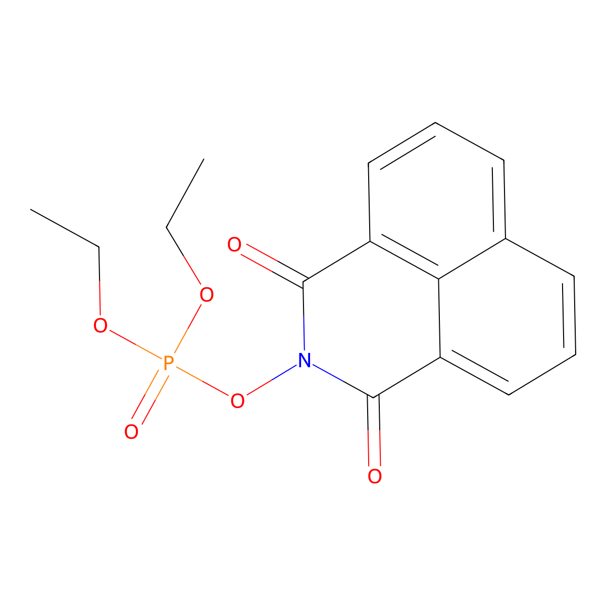 Naftalofos molecular structure, CAS 1491-41-4