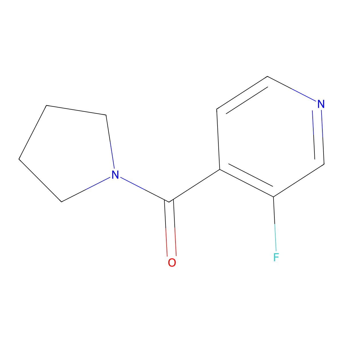 3-Fluoro-4-(pyrrolidine-1-carbonyl)pyridine molecular structure, CAS 1491026-19-7