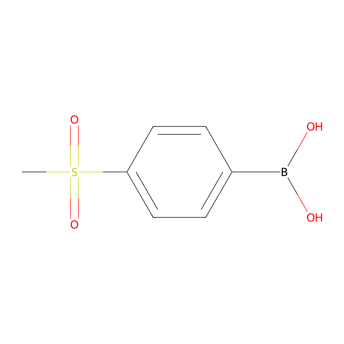 4-(Methanesulfonyl)phenylboronic acid molecular structure, CAS 149104-88-1
