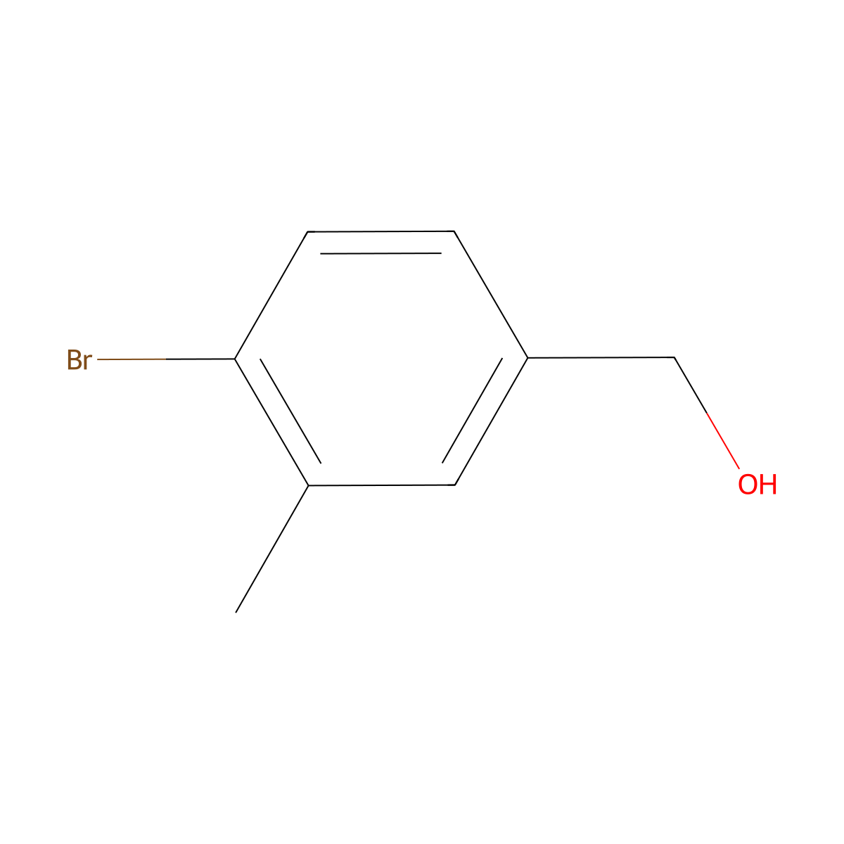 (4-Bromo-3-methylphenyl)methanol molecular structure, CAS 149104-89-2
