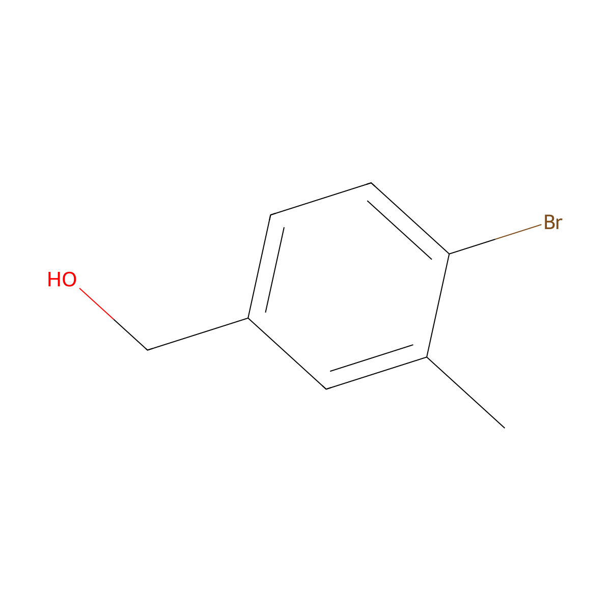 (4-Bromo-3-methylphenyl)methanol molecular structure, CAS 149104-89-2