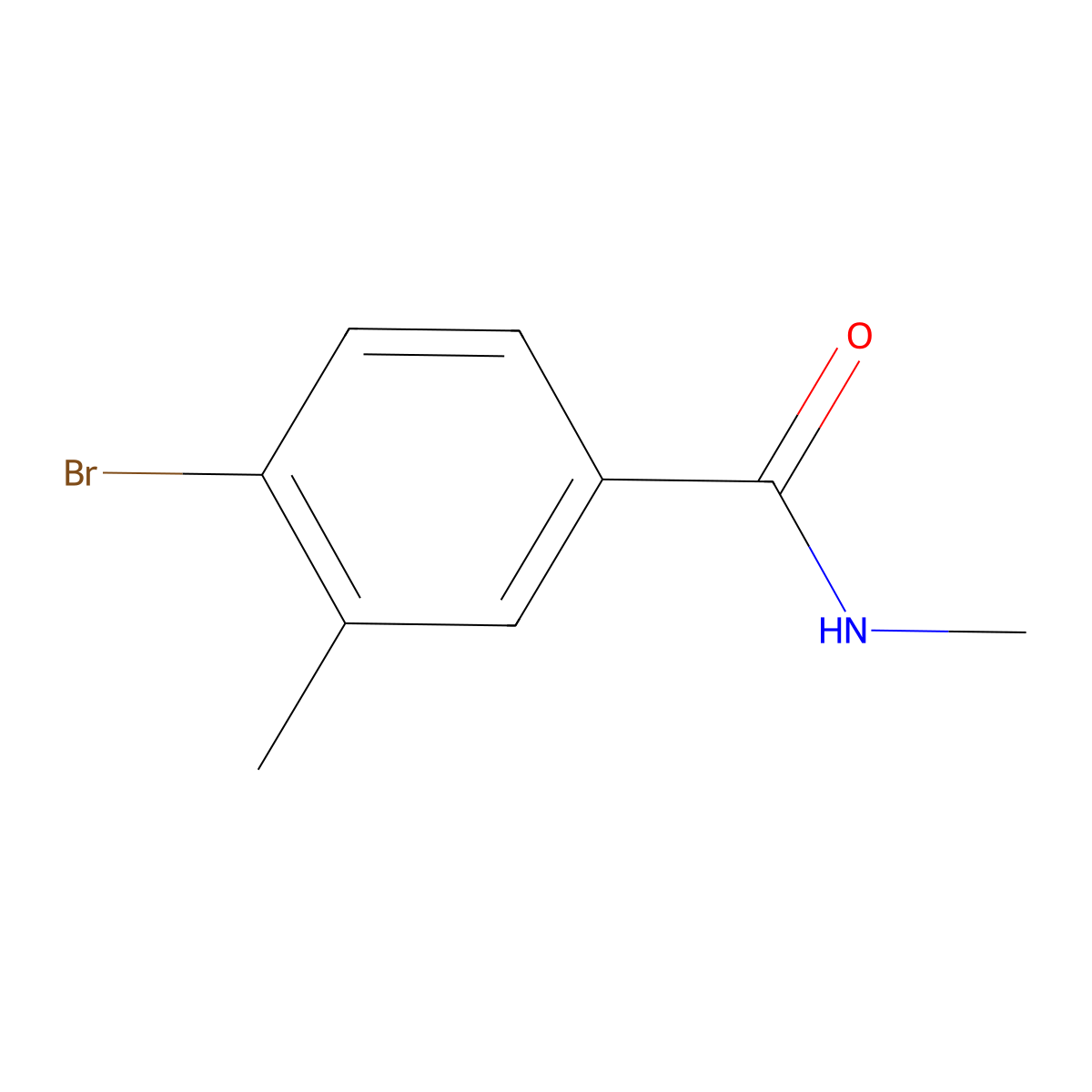 N-Methyl-4-bromo-3-methylbenzamide molecular structure, CAS 149104-94-9